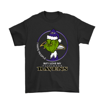I Hate People But I Love My Baltimore Ravens Grinch Unisex T-Shirt Kid T-Shirt LTS110