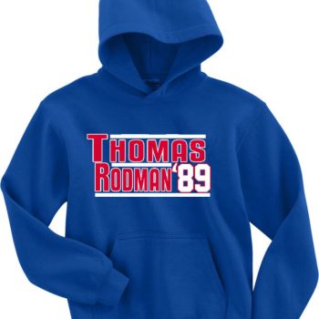 Isiah Thomas Dennis Rodman Detroit Pistons 1989 Crew Hooded Sweatshirt Unisex Hoodie