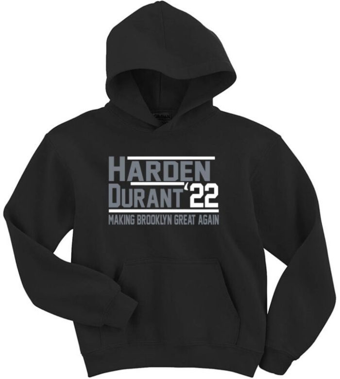 James Harden Kevin Durant Brooklyn Nets 2022 Crew Hooded Sweatshirt Unisex Hoodie