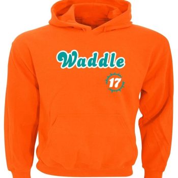 Jaylen Waddle Miami Dolphins 17 Logo Crew Hooded Sweatshirt Unisex Hoodie