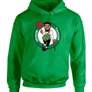 Jayson Tatum Boston Celtics Cartoon Logo Crew Hooded Sweatshirt Unisex Hoodie