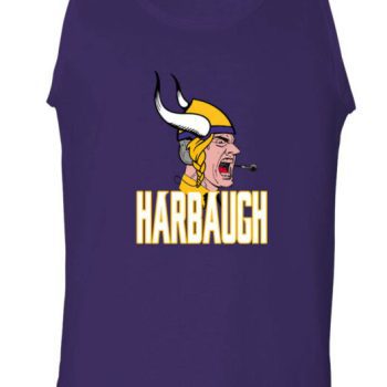 Jim Harbaugh Michigan Minnesota Vikings Coach Logo Unisex Tank Top