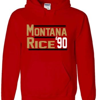 Joe Montana Jerry Rice San Francisco 49Ers "90" Hooded Sweatshirt Unisex Hoodie