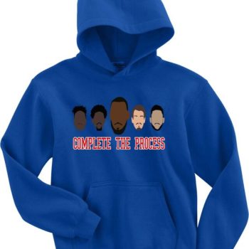 Joel Embiid Lebron James 76Ers "Complete The Process" Hoodie Hooded Sweatshirt