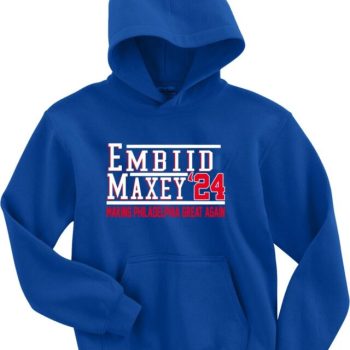 Joel Embiid Tyrese Maxey 2024 Philadelphia 76Ers Crew Hooded Sweatshirt Unisex Hoodie