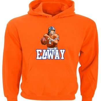 John Elway Denver Broncos Pic Crew Hooded Sweatshirt Unisex Hoodie