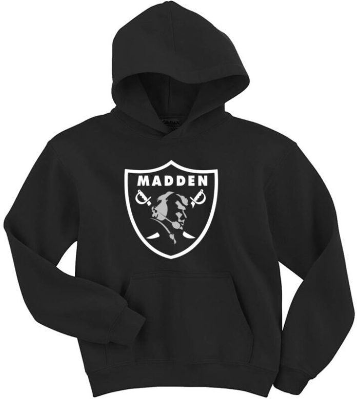 John Madden Oakland Las Vegas Raiders Logo Crew Hooded Sweatshirt Unisex Hoodie