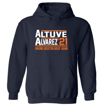 Jose Altuve Yordan Alvarez Houston Astros 2021 Crew Hooded Sweatshirt Unisex Hoodie