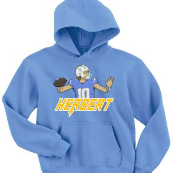 Justin Herbert Los Angeles Chargers La Pic Crew Hooded Sweatshirt Unisex Hoodie