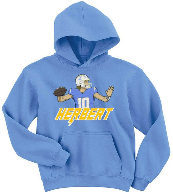 Justin Herbert Los Angeles Chargers La Pic Crew Hooded Sweatshirt Unisex Hoodie