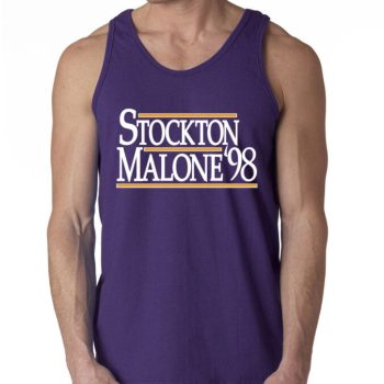 Karl Malone John Stockton Utah Jazz "98" T- Unisex Tank Top