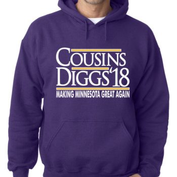 Kirk Cousins Stefon Diggs Minnesota Vikings "2018" Hoodie Hooded Sweatshirt