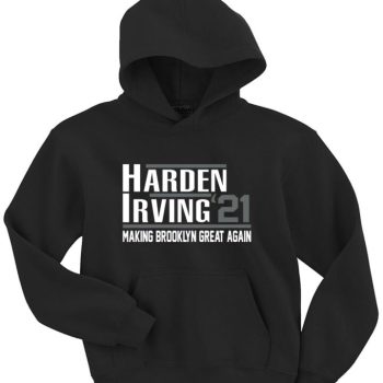 Kyrie Irving James Harden Beard Brooklyn Nets 2021 Crew Hooded Sweatshirt Unisex Hoodie