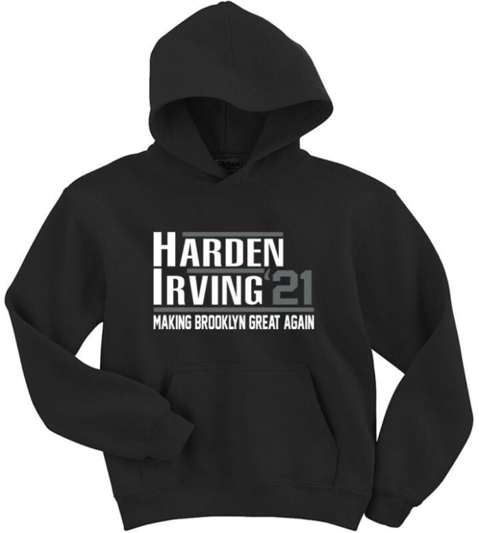 Kyrie Irving James Harden Beard Brooklyn Nets 2021 Crew Hooded Sweatshirt Unisex Hoodie