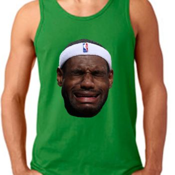 Lebron James Boston Celtics Golden State Warriors "Crying Face" Unisex Tank Top