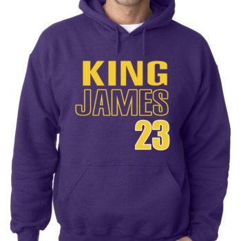 Lebron James Los Angeles Lakers "King James 23" Hooded Sweatshirt Unisex Hoodie