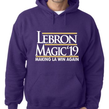Lebron James Magic Johnson Los Angeles Lakers "19" Hooded Sweatshirt Unisex Hoodie