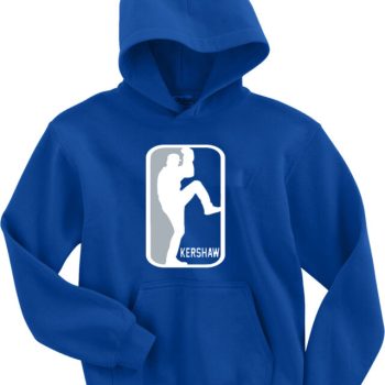 Los Angeles Dodgers Clayton Kershaw "Mlb Logo" Hooded Sweatshirt Hoodie