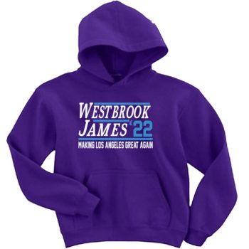 Los Angeles Lakers Lebron James Russell Westbrook 2022 Crew Hooded Sweatshirt Unisex Hoodie