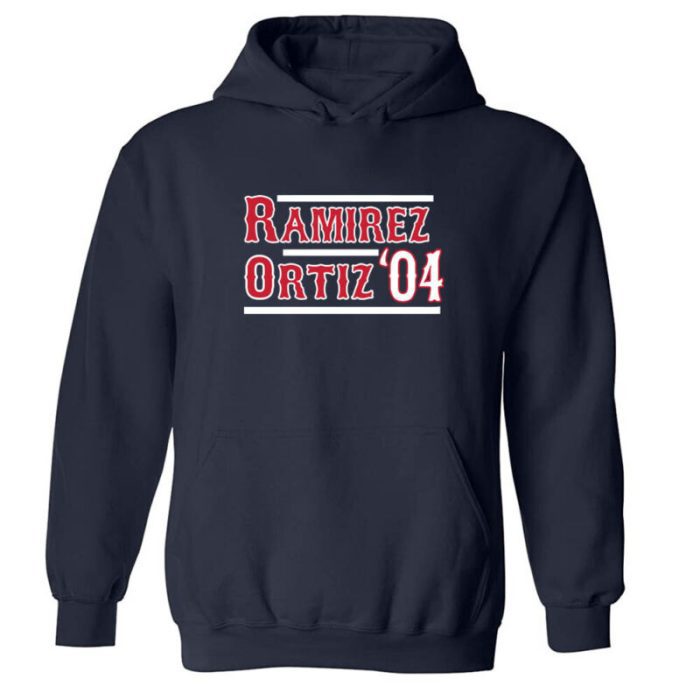 Manny Ramirez David Ortiz Boston Red Sox 2004 Crew Hooded Sweatshirt Unisex Hoodie