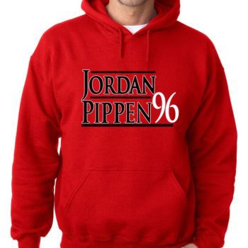 Michael Jordan Scottie Pippen "For President 96" Hooded Sweatshirt Hoodie