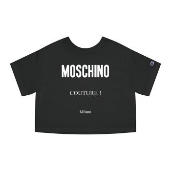 Moschino Couture Logo Champion Women Cropped T-Shirt CTB2881