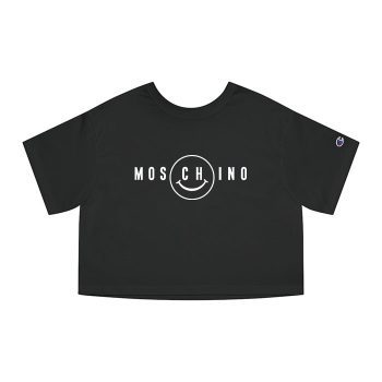 Moschino Smiley Organic Champion Women Cropped T-Shirt CTB2895