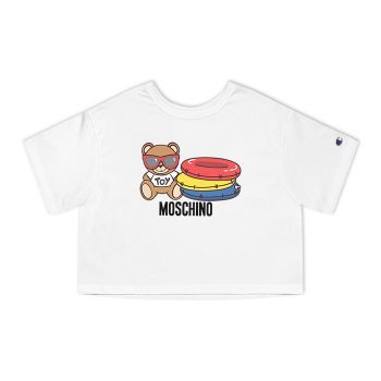 Moschino Sunglasses Teddy Bear Champion Women Cropped T-Shirt CTB2888