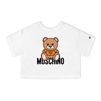 Moschino Teddy Bear Champion Women Cropped T-Shirt CTB2887