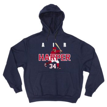 Navy Bryce Harper Washington Nationals "Air Hr" Hooded Sweatshirt Hoodie