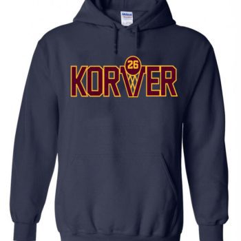 Navy Kyle Korver Cleveland Cavaliers "Korver Logo" Hoodie Hooded Sweatshirt