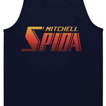 Navy Utah Jazz Dononvan Mitchell "Red Rocks Spida" Unisex Tank Top