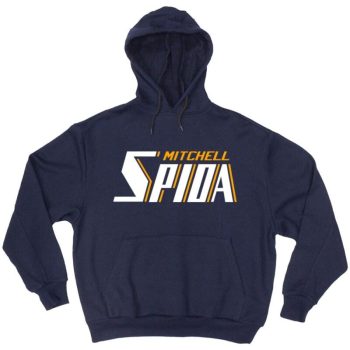 Navy Utah Jazz Dononvan Mitchell "Spida Logo" Hoodie Hooded Sweatshirt