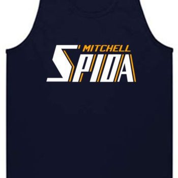 Navy Utah Jazz Dononvan Mitchell "Spida Logo" Unisex Tank Top