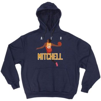 Navy Utah Jazz Donovan Mitchell "Air Pic New" Hoodie Hooded Sweatshirt