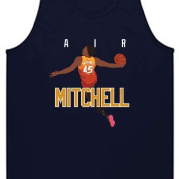 Navy Utah Jazz Donovan Mitchell "Air Pic New" Unisex Tank Top