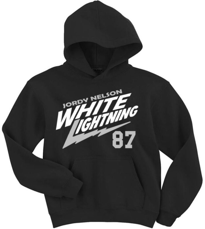 Oakland Raiders Jordy Nelson "White Lightning" Hoodie Hooded Sweatshirt