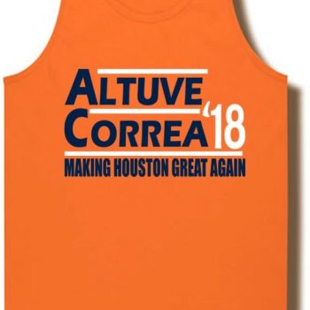 Orange Jose Altuve Carlos Correa Houston Astros 18 Unisex Tank Top