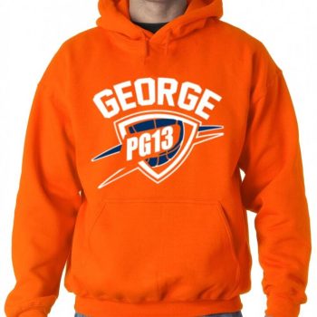 Orange Paul George Oklahoma City Thunder "Pg13" Hooded Sweatshirt Unisex Hoodie