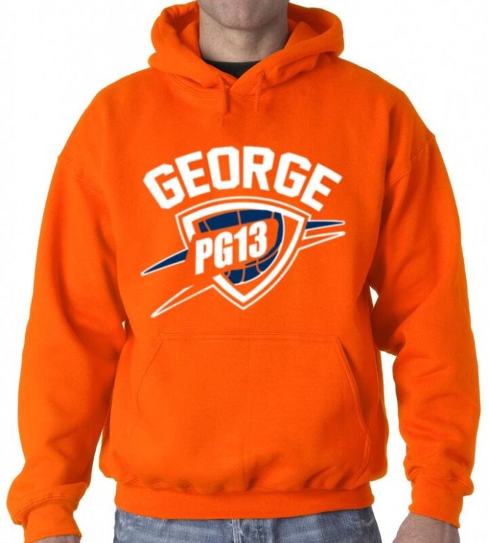 Orange Paul George Oklahoma City Thunder "Pg13" Hooded Sweatshirt Unisex Hoodie