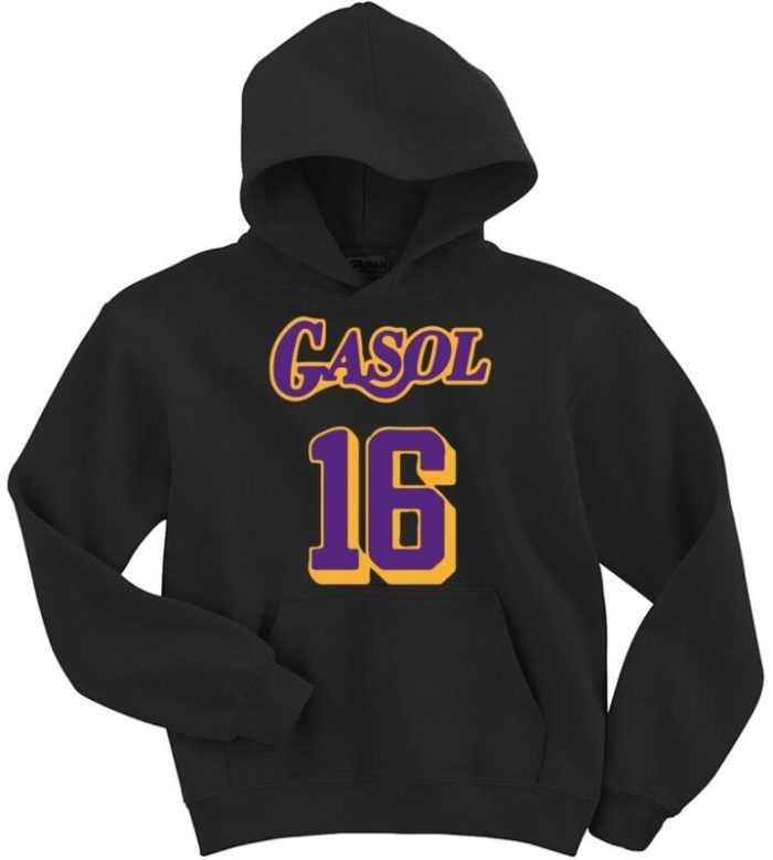 Pau Gasol Los Angeles Lakers Retirement Crew Hooded Sweatshirt Unisex Hoodie