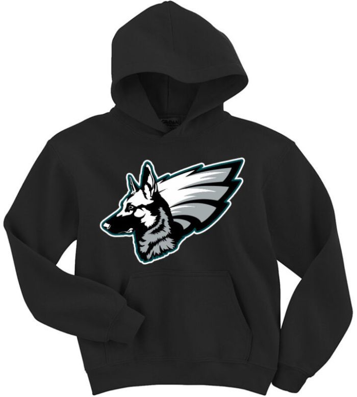Philadelphia Eagles Super Bowl Underdogs German Shephard Hooded Sweatshirt Unisex Hoodie