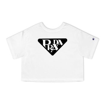 Prada Logo Luxury Champion Women Cropped T-Shirt CTB2546