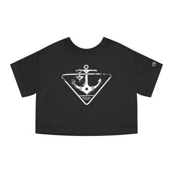 Prada Logo Luxury Champion Women Cropped T-Shirt CTB2550