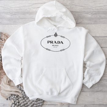 Prada Logo Luxury Unisex Pullover Hoodie HTB0838