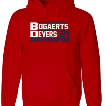 Rafael Devers Xander Bogaerts Boston Red Sox 2021 Crew Hooded Sweatshirt Unisex Hoodie