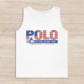 Ralph Lauren Camiseta Polo Infantil Lettering Branca Unisex Tank Top TTTB0897
