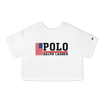 Ralph Lauren Polo Plag Usa Champion Women Cropped T-Shirt CTB2746