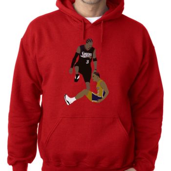 Red Allen Iverson Philadelphia 76Ers The Stepover Hooded Sweatshirt Hoodie