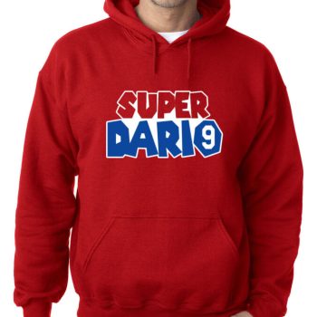 Red Dario Saric Philadelphia 76Ers "Super Dario" Hooded Sweatshirt Hoodie